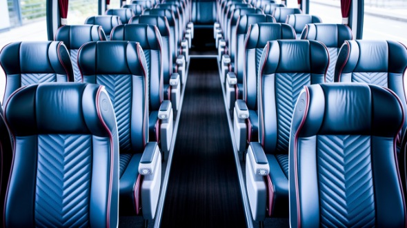 seattle 56 passenger charter bus inside