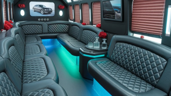 sprinter limo rental interior kent